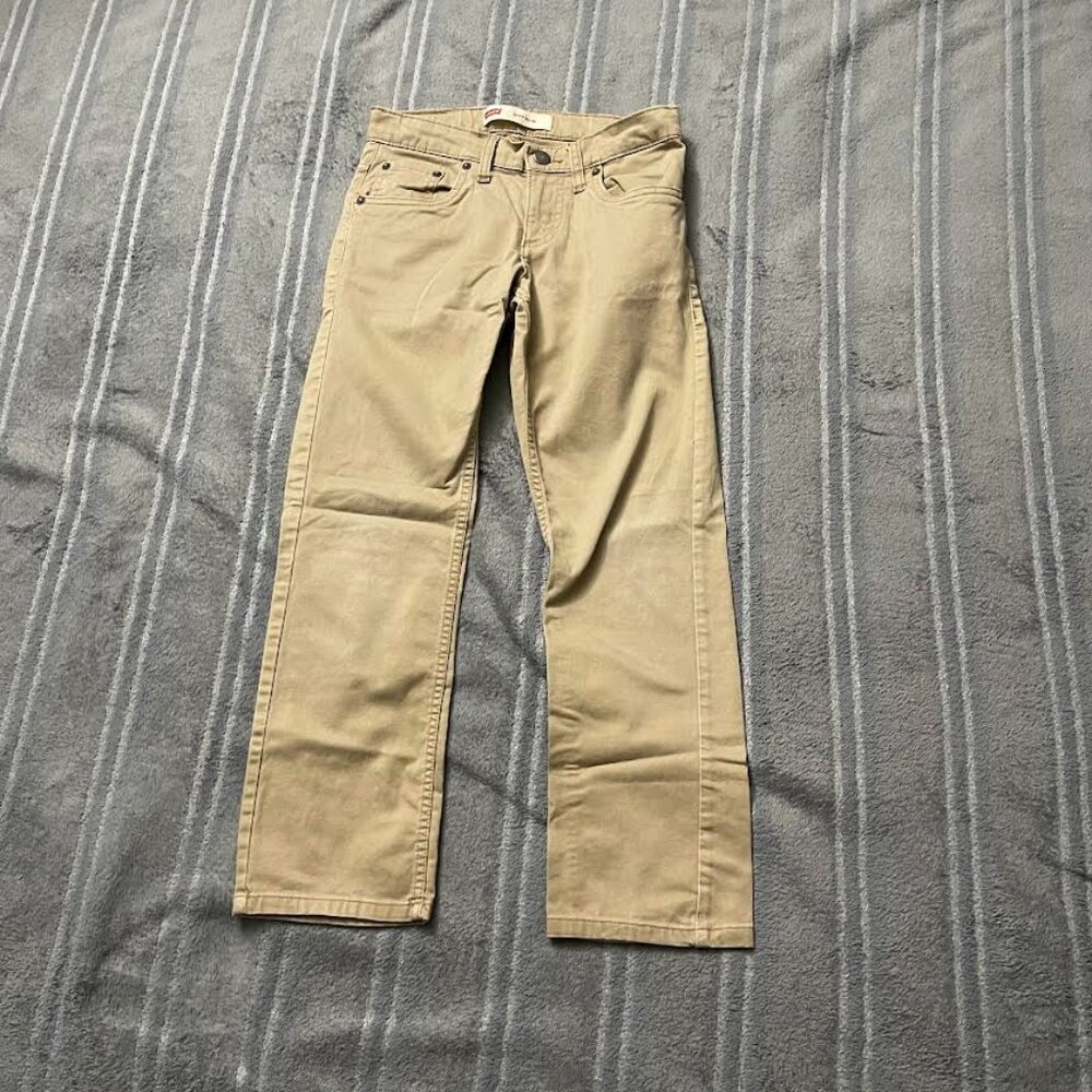Khaki levi boys pants slim fit